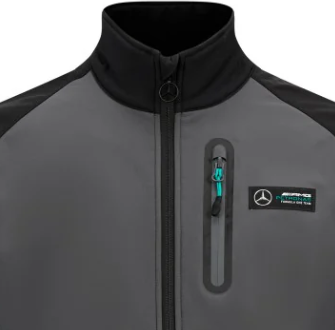 Mercedes softshell Bunda, Čierna, šedá